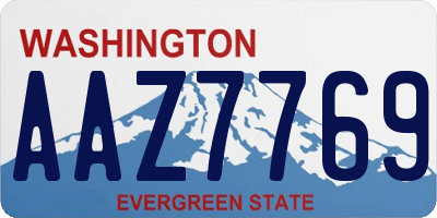 WA license plate AAZ7769