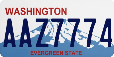 WA license plate AAZ7774