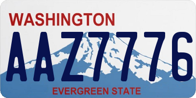 WA license plate AAZ7776