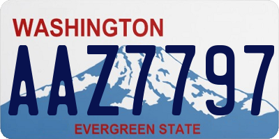 WA license plate AAZ7797