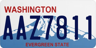 WA license plate AAZ7811