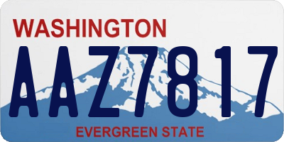 WA license plate AAZ7817