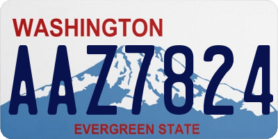 WA license plate AAZ7824