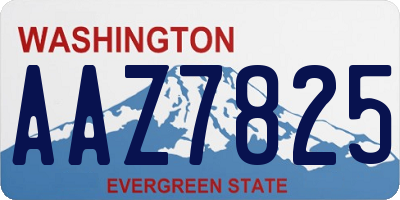 WA license plate AAZ7825