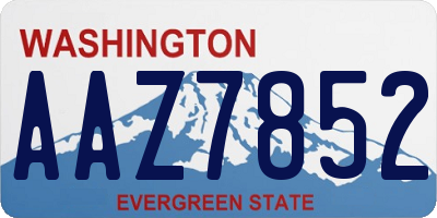 WA license plate AAZ7852
