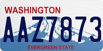 WA license plate AAZ7873