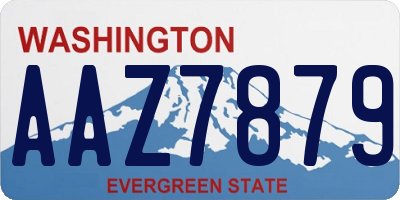 WA license plate AAZ7879