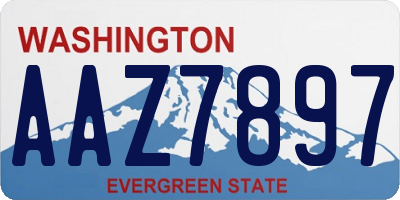 WA license plate AAZ7897