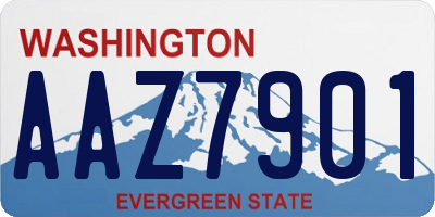 WA license plate AAZ7901