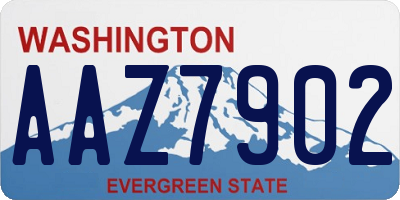 WA license plate AAZ7902
