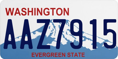 WA license plate AAZ7915