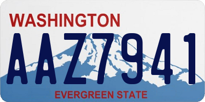 WA license plate AAZ7941
