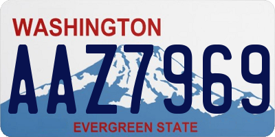 WA license plate AAZ7969