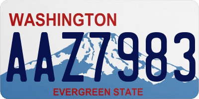 WA license plate AAZ7983