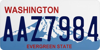 WA license plate AAZ7984
