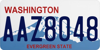 WA license plate AAZ8048