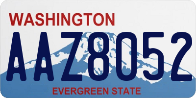 WA license plate AAZ8052