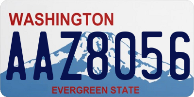 WA license plate AAZ8056