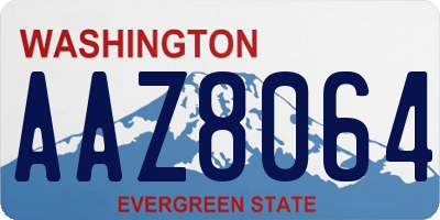 WA license plate AAZ8064