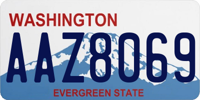 WA license plate AAZ8069