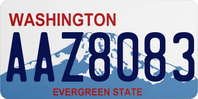 WA license plate AAZ8083
