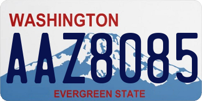 WA license plate AAZ8085