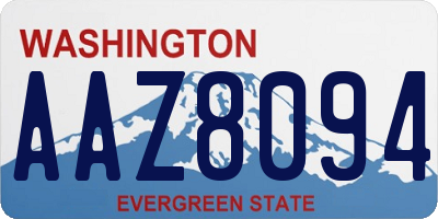 WA license plate AAZ8094