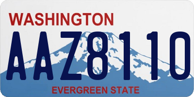 WA license plate AAZ8110
