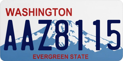 WA license plate AAZ8115