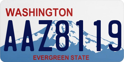 WA license plate AAZ8119