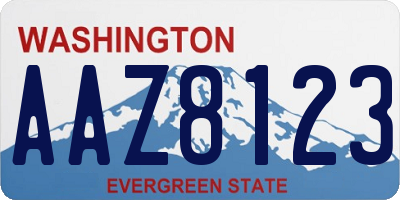 WA license plate AAZ8123