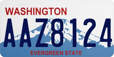 WA license plate AAZ8124