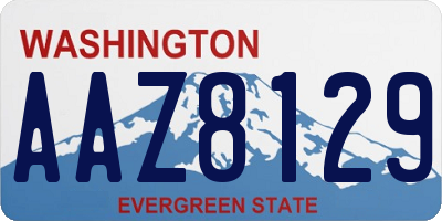 WA license plate AAZ8129