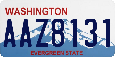 WA license plate AAZ8131