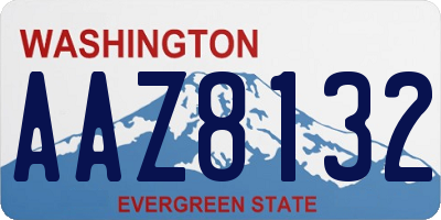 WA license plate AAZ8132