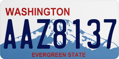 WA license plate AAZ8137
