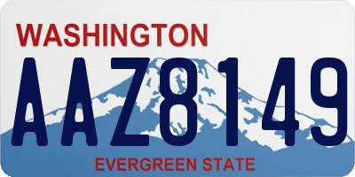 WA license plate AAZ8149