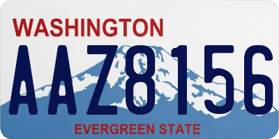 WA license plate AAZ8156