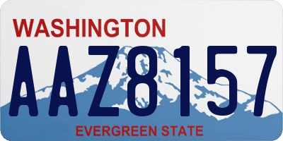 WA license plate AAZ8157