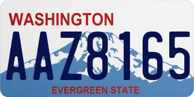 WA license plate AAZ8165