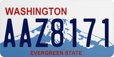 WA license plate AAZ8171