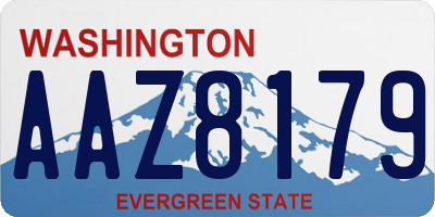 WA license plate AAZ8179