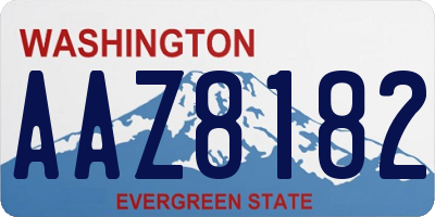 WA license plate AAZ8182
