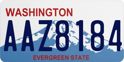 WA license plate AAZ8184