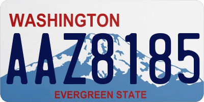 WA license plate AAZ8185
