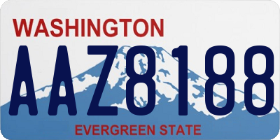 WA license plate AAZ8188
