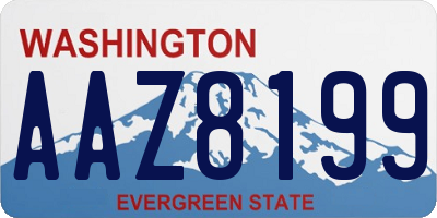 WA license plate AAZ8199