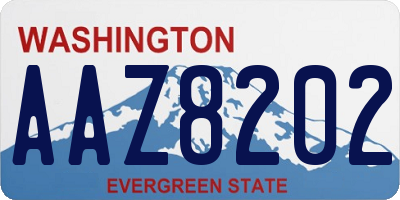 WA license plate AAZ8202