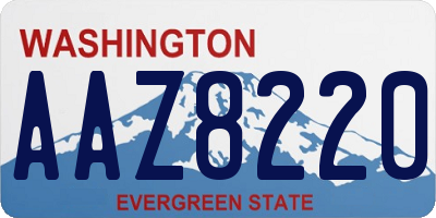 WA license plate AAZ8220