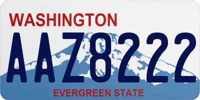 WA license plate AAZ8222